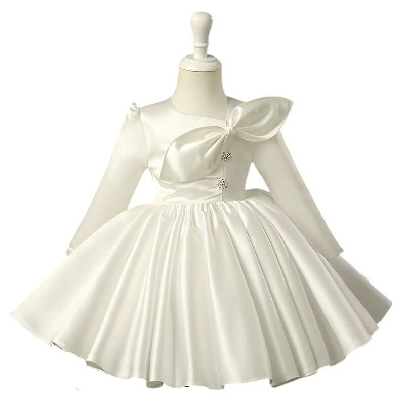 儿童礼服公主裙女童高端礼服生日钢琴演奏花童婚礼小女孩礼服长袖