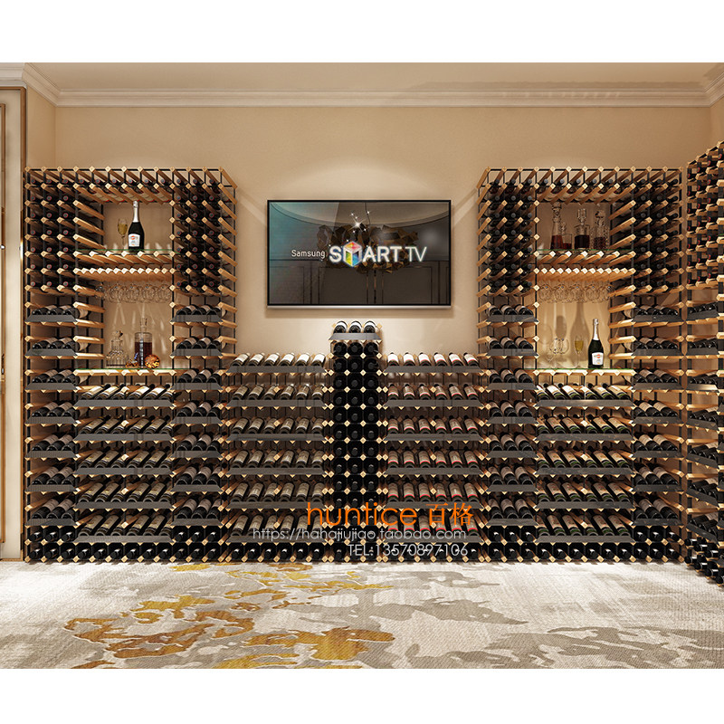 百格酒架定制酒窖斜放展示架格子酒瓶落地置物架木定做靠墙酒柜,住宅家具,酒架,淘宝优惠券,粉丝福利购,淘宝优惠卷