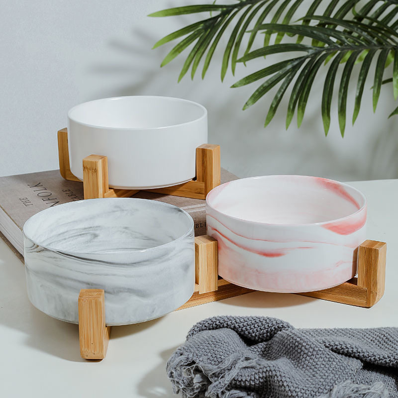 猫碗陶瓷防打翻木架双碗食盆狗碗大容量猫咪喝水碗保护颈椎猫粮碗,宠物/宠物食品及用品,猫狗碗/慢食碗,淘宝优惠券,粉丝福利购,淘宝优惠卷