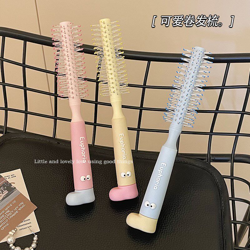卷发梳可爱女士专用刘海儿滚梳内扣棒蓬松圆筒梳子学生宿舍按摩梳