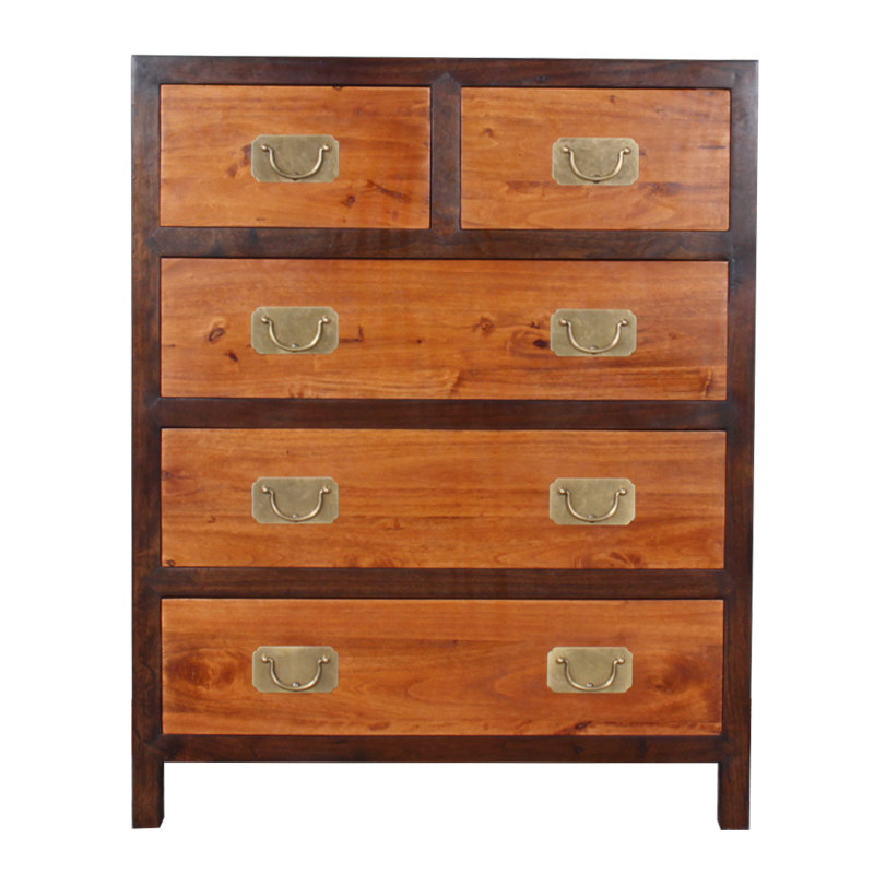 新古典中式香樟实木五六斗柜储物收纳橱柜子卧室客厅边角玄关装饰