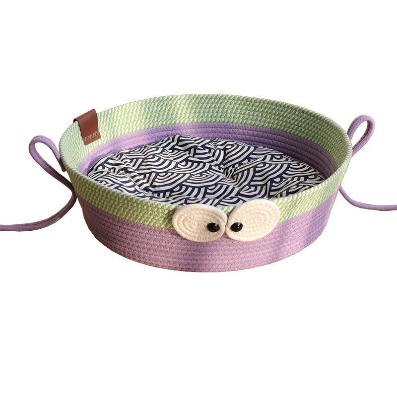 新款夏季编织猫窝保暖棉绳宠物窝猫抓板一体睡觉窝可水洗不掉渣子,宠物/宠物食品及用品,猫窝/屋/帐篷/沙发,淘宝优惠券,粉丝福利购,淘宝优惠卷