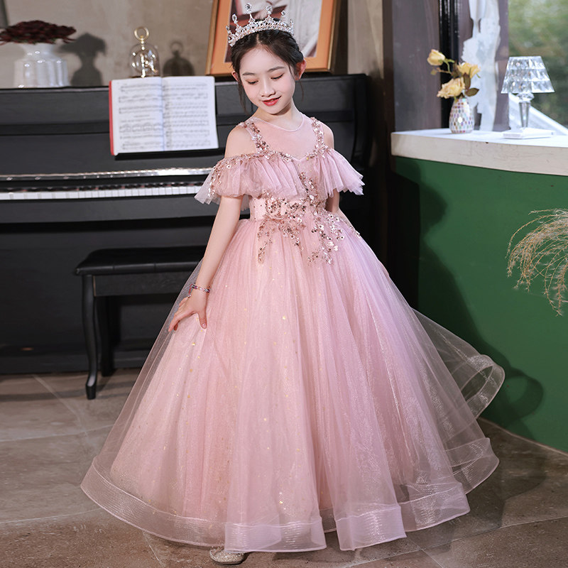 女童高端公主裙粉色儿童花童小女孩婚礼主持人生日钢琴演出服礼服,童装/婴儿装/亲子装,儿童礼服,淘宝优惠券,粉丝福利购,淘宝优惠卷