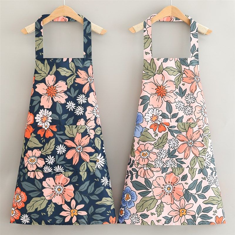 新款简约时尚田园风挂脖围裙小清新防污围腰耐脏耐磨工作服成人,家庭/个人清洁工具,围裙,淘宝优惠券,粉丝福利购,淘宝优惠卷