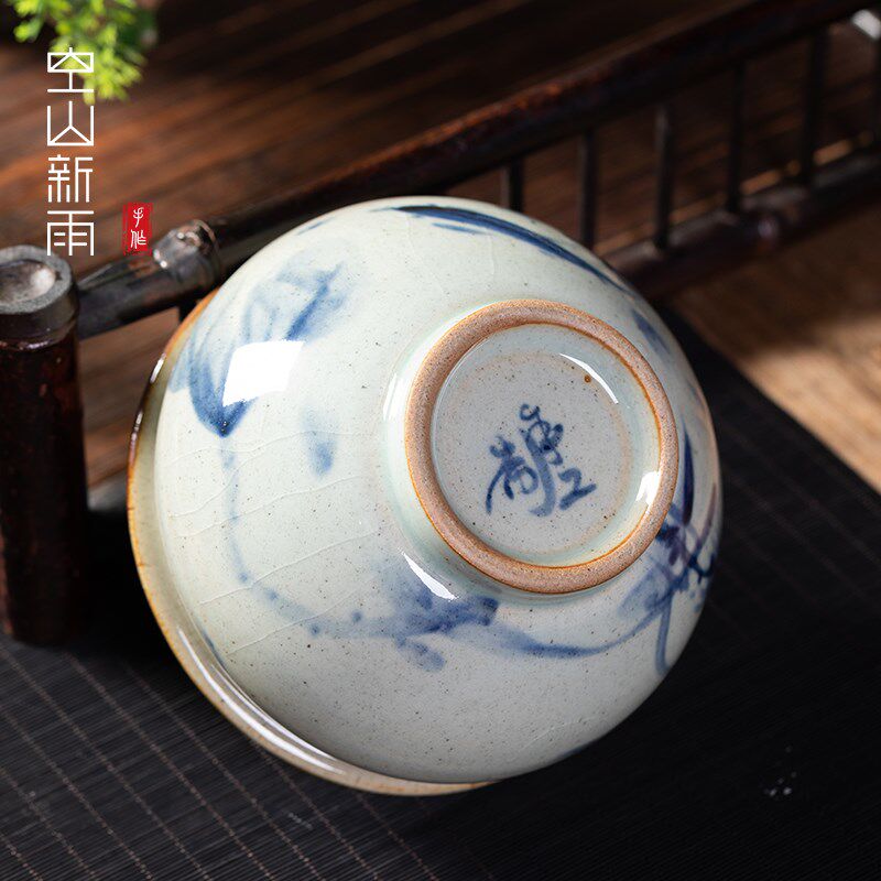 茶洗大号特大家用笔洗青花瓷陶瓷功夫茶具配件洗茶道零配水盂水洗