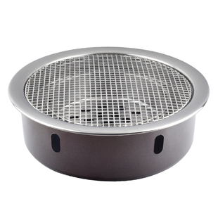 韩式烤肉炉商用碳烤炉圆形家用大号木炭桌面烧烤炉不粘烤盘烧烤架