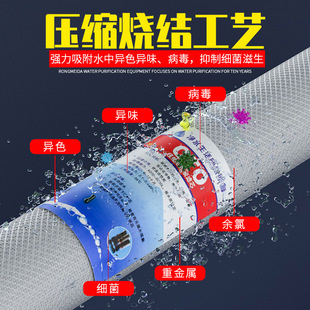 20寸CTO压缩活性炭前置过滤器售水机三级碳棒商用净水器通用滤芯