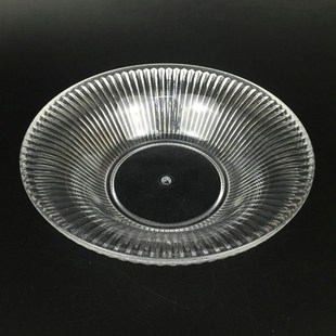 加厚款透明亚克力PC水果盘创意果盘色拉碗点心盘耐高温摔不破包邮