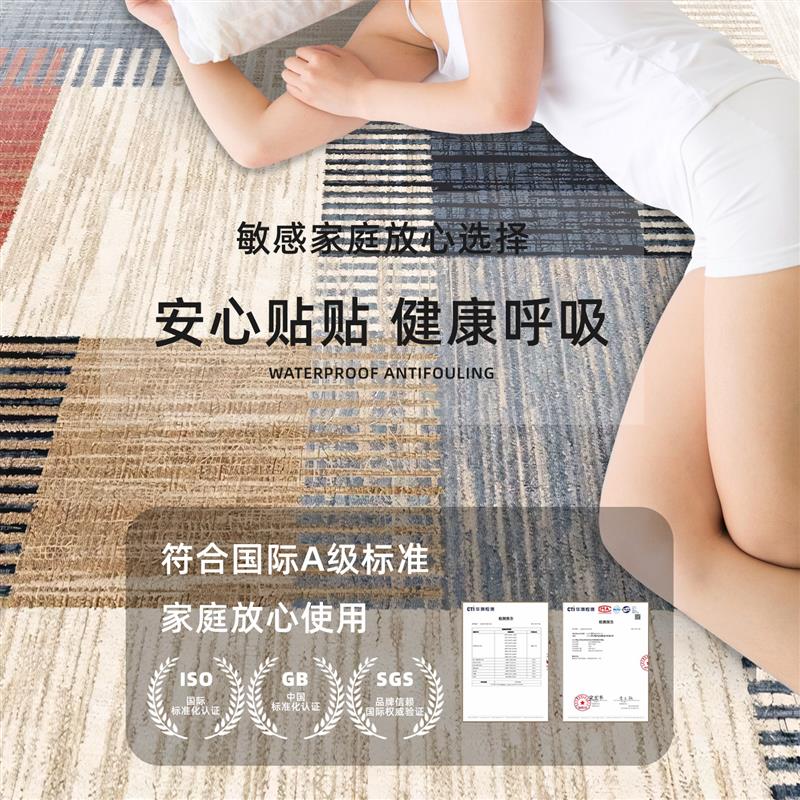 卧室床边地毯客厅2026新款免洗可擦地垫大面积全铺高级感茶几垫子