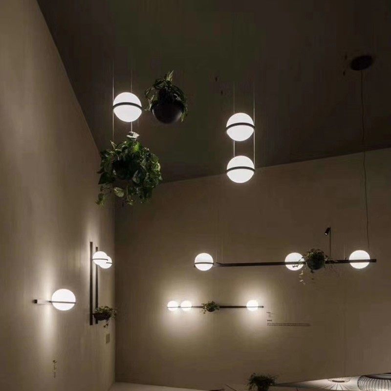 北欧创意网红绿植吊灯展厅样板房灯餐厅吧台服装店橱窗艺术装饰灯,家装灯饰光源,餐厅吊灯,淘宝优惠券,粉丝福利购,淘宝优惠卷