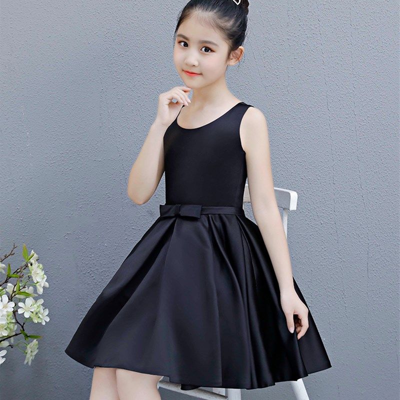 黑色儿童礼服公主裙蓬蓬群短款2020新款中大童生日钢琴演出服女童