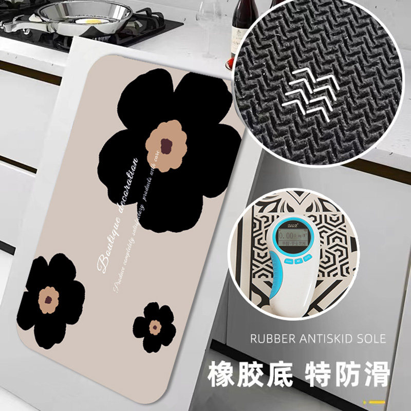 厨房专用地垫厨房地垫矽藻泥防滑防油可擦免洗家用耐脏脚垫地毯,居家布艺,厨房地垫,淘宝优惠券,粉丝福利购,淘宝优惠卷