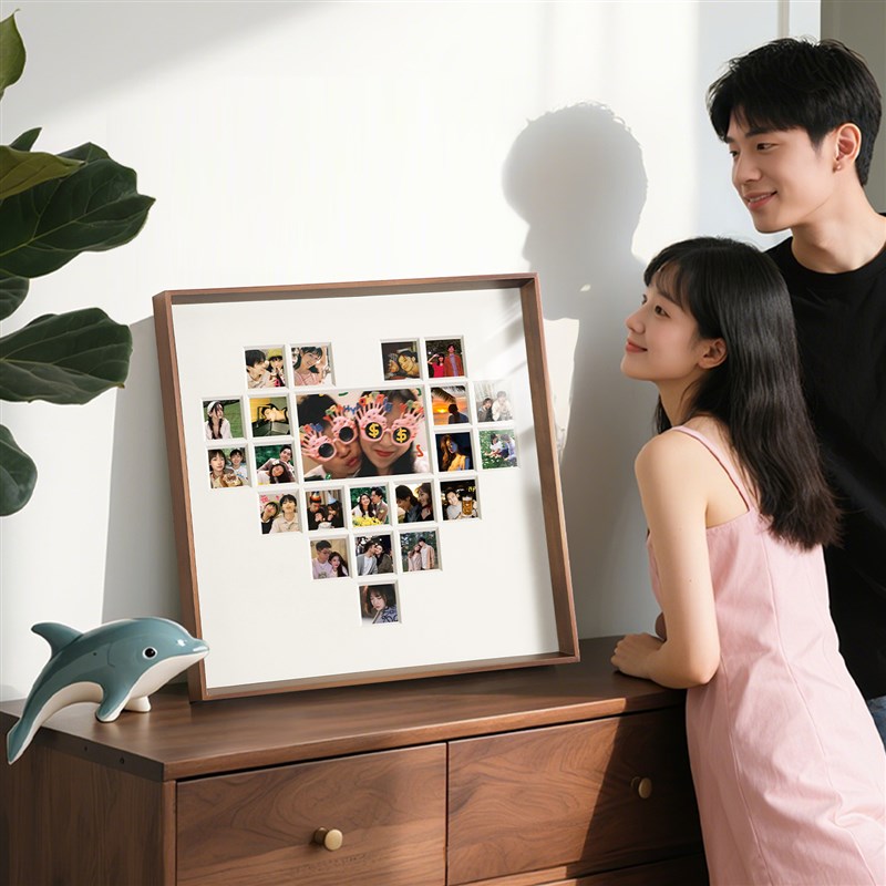 九宫格相框摆台洗照片定制diy拼图情侣婚纱照打印相册纪念日礼物