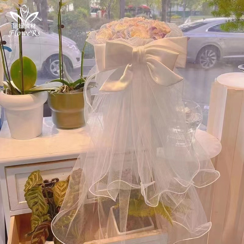 蝴蝶结蓬蓬纱头纱鲜花包装手工材料花束纱网头饰花店花艺资材包花,鲜花速递/花卉仿真/绿植园艺,花艺纱网/纺织布,淘宝优惠券,粉丝福利购,淘宝优惠卷