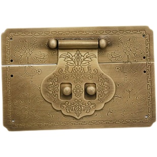 中式纯铜圆角樟木箱铜配件箱子包角合页全套件仿古箱扣老式护角