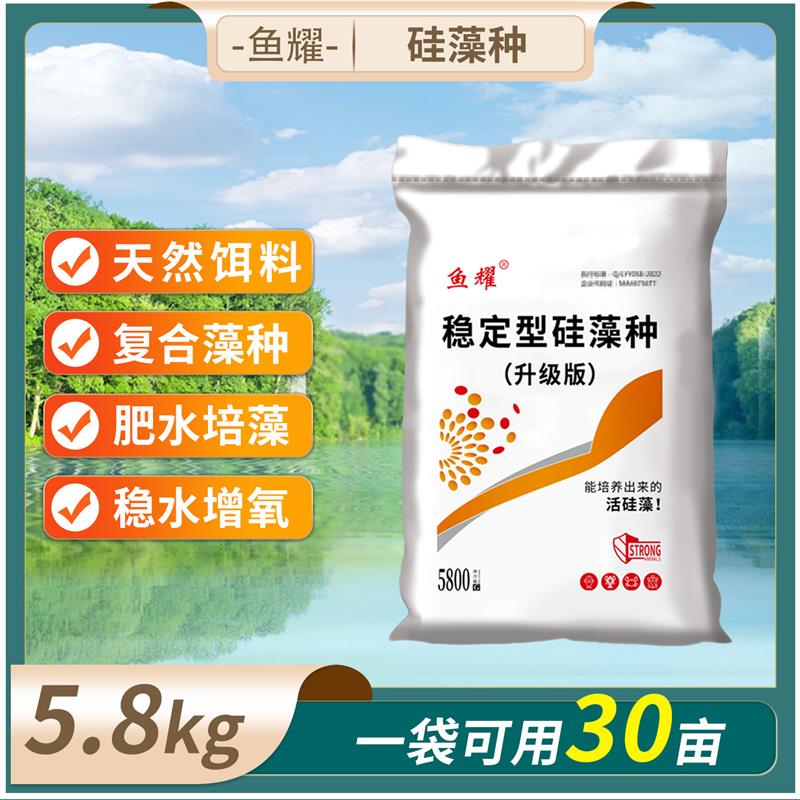 鱼耀稳定型硅藻种小球藻复合藻种水产养殖鱼虾蟹白鲢塘肥水培藻