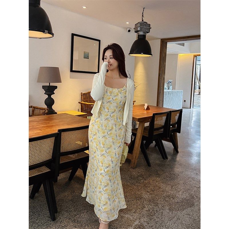 大码百分百微胖mm女装2024春季新款显瘦短开衫碎花吊带连衣裙套装,女装/女士精品,大码套装,淘宝优惠券,粉丝福利购,淘宝优惠卷