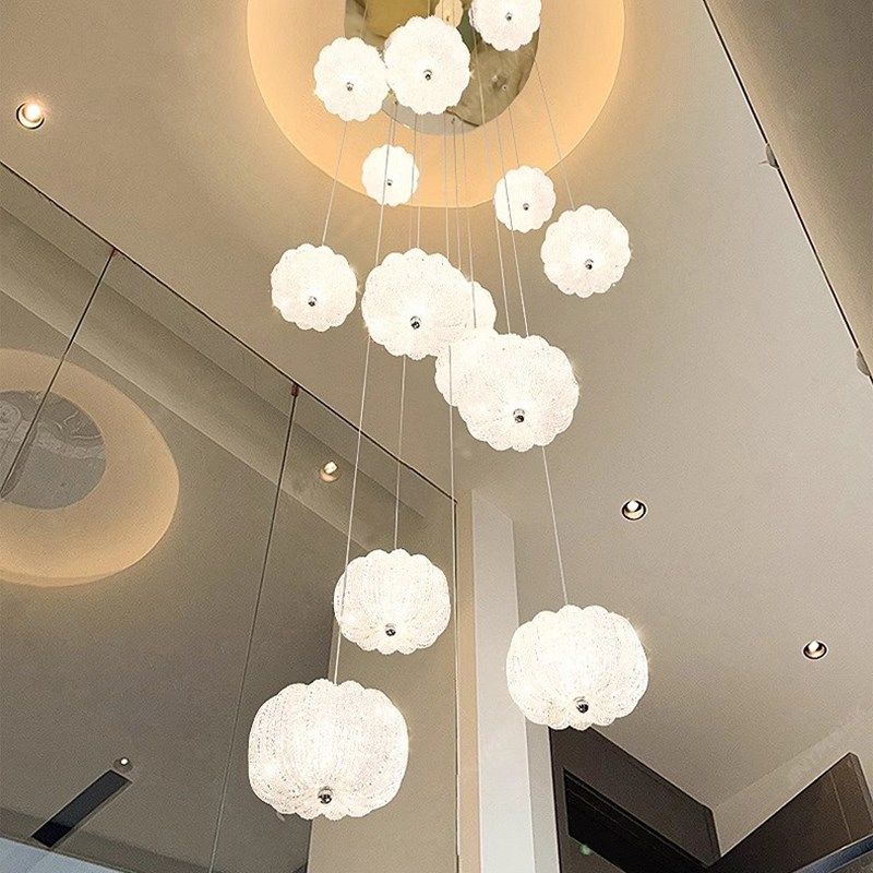 2024新款别墅复式楼楼梯长吊灯法式轻奢奶油风loft公寓中空客厅灯,家装灯饰光源,LOFT/复式住宅/楼梯吊灯,淘宝优惠券,粉丝福利购,淘宝优惠卷