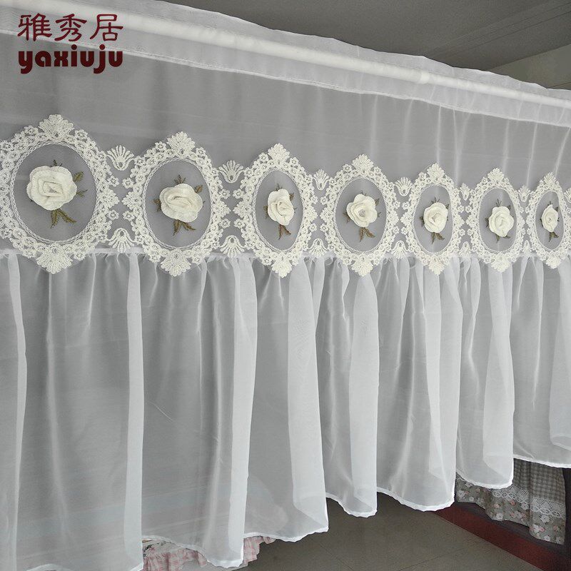 包邮送杆L67短窗帘隔断帘橱柜帘半帘 室内北欧门帘 韩式风格纱帘