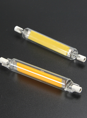 R7S可调光LED玻璃灯管太阳管78mm118mm 220V替代碘钨灯横插投光灯