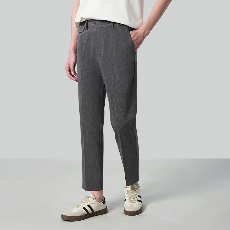 休闲裤男夏季2024新款裤子薄款西裤商务正装凉感九分西装裤男款