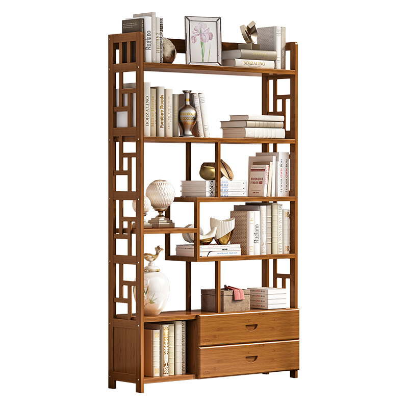 落地式实木书柜客厅窄柜一体靠墙置物架简易儿童组合书架抽拉书橱,住宅家具,单个书柜,淘宝优惠券,粉丝福利购,淘宝优惠卷
