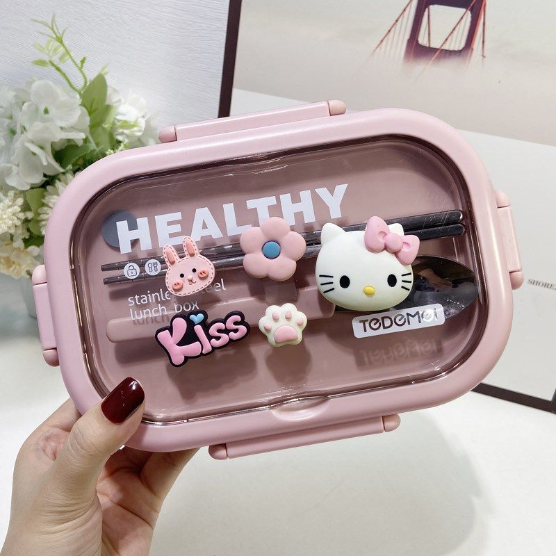 不锈钢保温饭盒上班儿童宝宝便携餐具户外野餐卡通餐盘分格小可爱,婴童用品,儿童餐具,淘宝优惠券,粉丝福利购,淘宝优惠卷