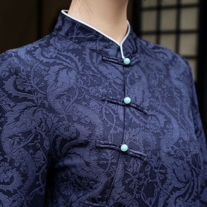 新中式旗袍连衣裙女茶服茶艺服装套装禅意禅服中国风唐装女装春秋