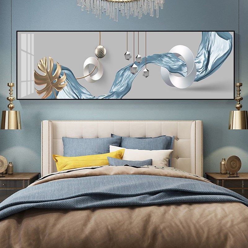 卧室床头画高级感主卧挂画2024新款女孩房轻奢壁画客厅房间装饰画