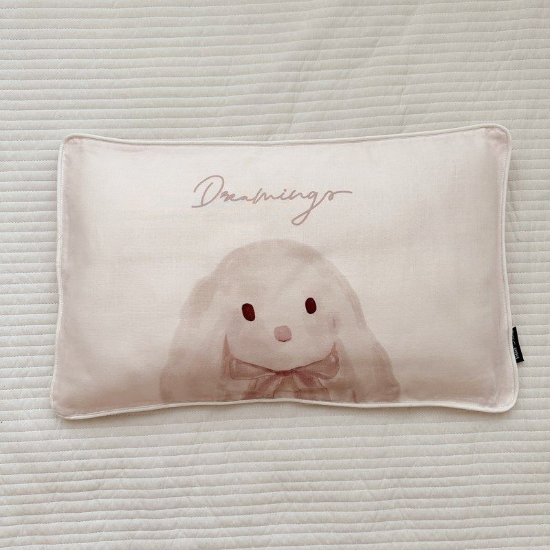 春夏卡通可爱儿童枕套单个a类竹棉纤维纱布宝宝30*50cm单人枕头套