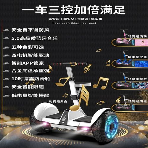 2024新款柏思图智能坐骑电动平衡车儿童成年腿控612-15平行车