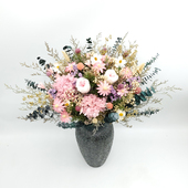 永生花干花大花束高端真花绣球玫瑰客厅家居装 饰摆设件样板间软装