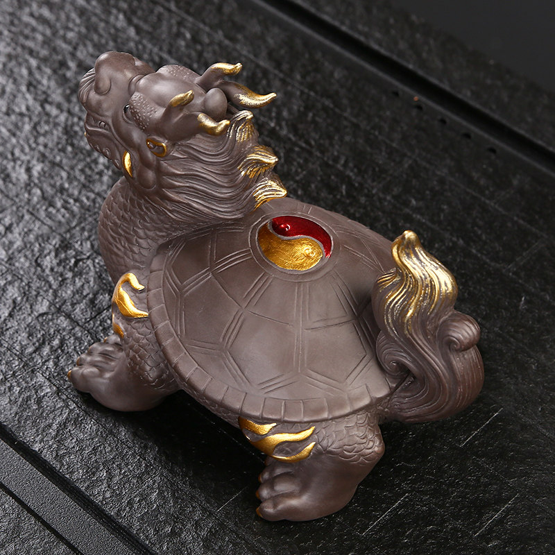 招财龙龟摆件玄关客厅办公室家居装饰茶室茶桌面摆设紫砂茶宠可养,家居饰品,装饰摆件,淘宝优惠券,粉丝福利购,淘宝优惠卷