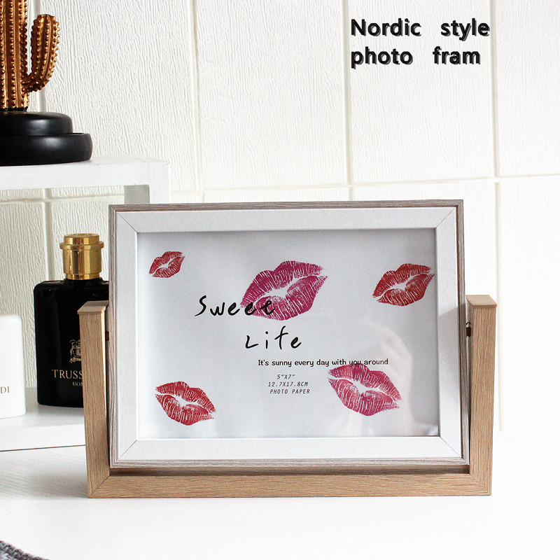 创意相框摆台办公室桌面装饰摆设6寸7寸北欧风双面镜子照片像框架,家居饰品,相框/画框,淘宝优惠券,粉丝福利购,淘宝优惠卷
