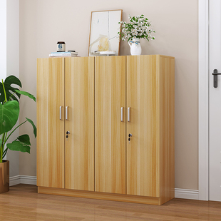 鞋柜带锁门外柜简易室外加锁家用大容量楼道鞋橱多层户外防盗木质
