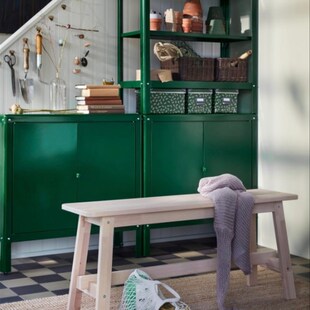 诺鲁克长凳简约欧式成原木色长方形长条换鞋床尾实木凳子床尾凳