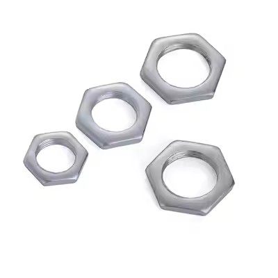 镀白锌碳钢细牙锁母螺母根母超薄扁螺帽M6M8M10M12M14M16*1M18M30,五金/工具,螺母,淘宝优惠券,粉丝福利购,淘宝优惠卷