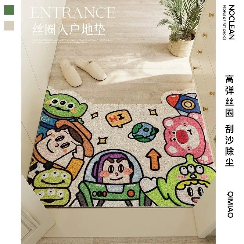 巴斯光年儿童可爱卡通进门地垫入户门门垫玄关丝圈除尘可裁剪地毯,居家布艺,家用脚垫,淘宝优惠券,粉丝福利购,淘宝优惠卷