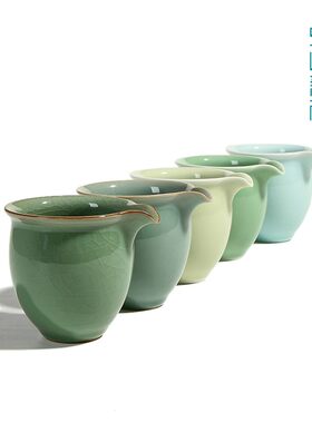 陶瓷功夫茶具茶道配件单个公道杯龙泉青瓷泡茶分茶器茶海大号公杯