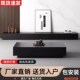 电视柜意式 极简现代黑色木质家具家用小户型茶几电视柜落地柜组合