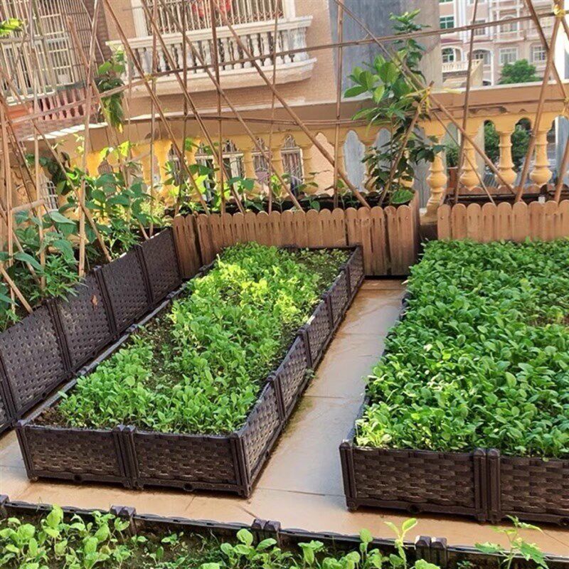 特大型种植箱 家庭屋顶楼顶阳台菜园 长方形蔬菜种植箱塑料花盆