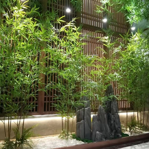 加密细水竹竹仿真竹子装饰 定制仿真竹子屏风隔断盆景造景假竹子
