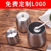 带盖烟灰缸不锈钢防飞灰现代家用餐厅酒店烟盅防摔大号定制送礼