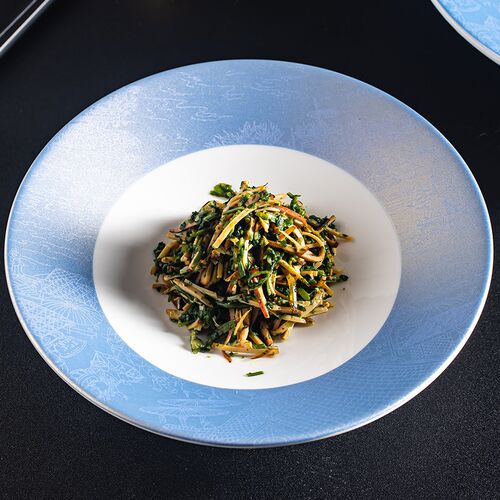 中式创意复古陶瓷斗笠碗酒店餐厅私房菜意境特色餐具凉菜大碗深盘