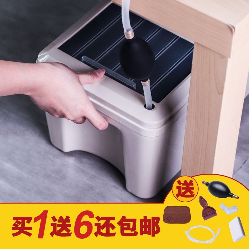 【买一送六】茶渣桶推拉可视滑轮家用塑料小茶水桶茶具配件茶叶桶