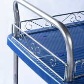 双层手推车小吃车摆摊小推车多功能商用摆地摊移动早餐送餐车家用