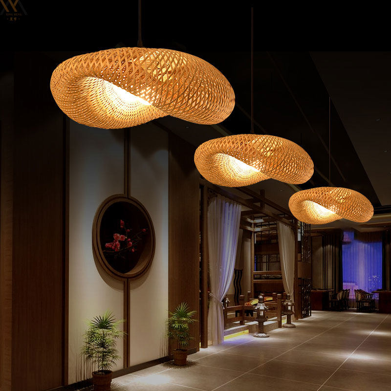 复古藤艺吊灯手工编织圆形鸟巢草帽藤编田园饭店餐厅农家乐竹艺灯,家装灯饰光源,其它灯具灯饰,淘宝优惠券,粉丝福利购,淘宝优惠卷