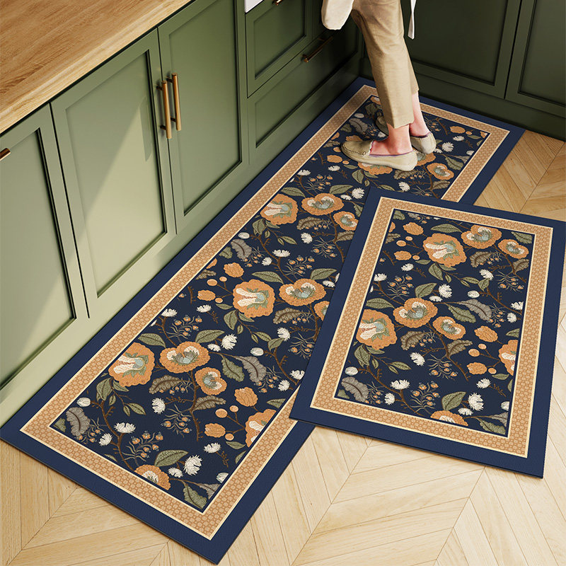 美式厨房地垫防滑防油可擦免洗 pvc复古皮革垫子防水家用耐脏地毯,居家布艺,家用脚垫,淘宝优惠券,粉丝福利购,淘宝优惠卷