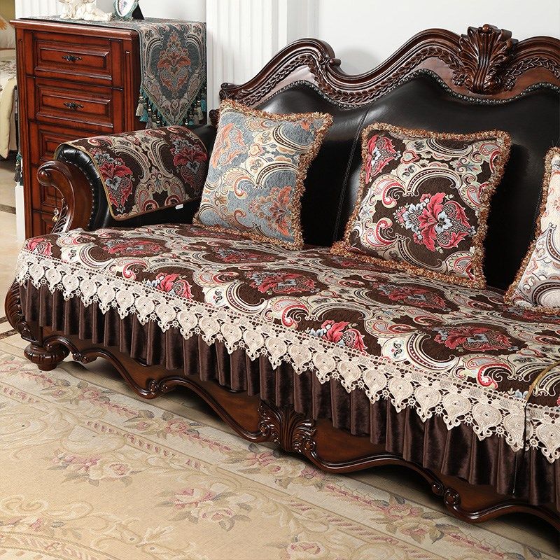 床笠款沙发套罩2022新款美式四季通用全包高级感夏季欧式雪尼尔