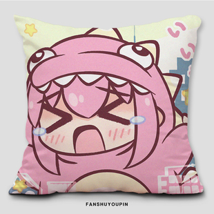 小孤独摇滚后藤一里周边抱枕动漫表情包午休枕头可定制双面靠垫套